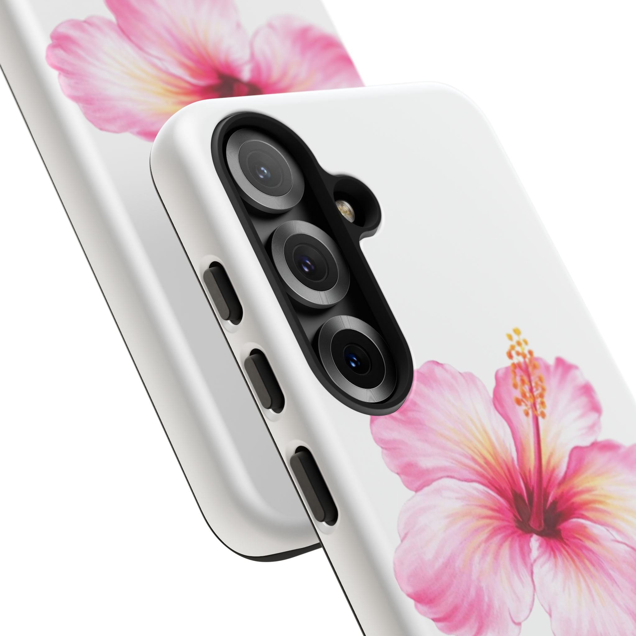 Personalized Hibiscus Phone Case — Custom Name Floral Tough Case- Pre Order