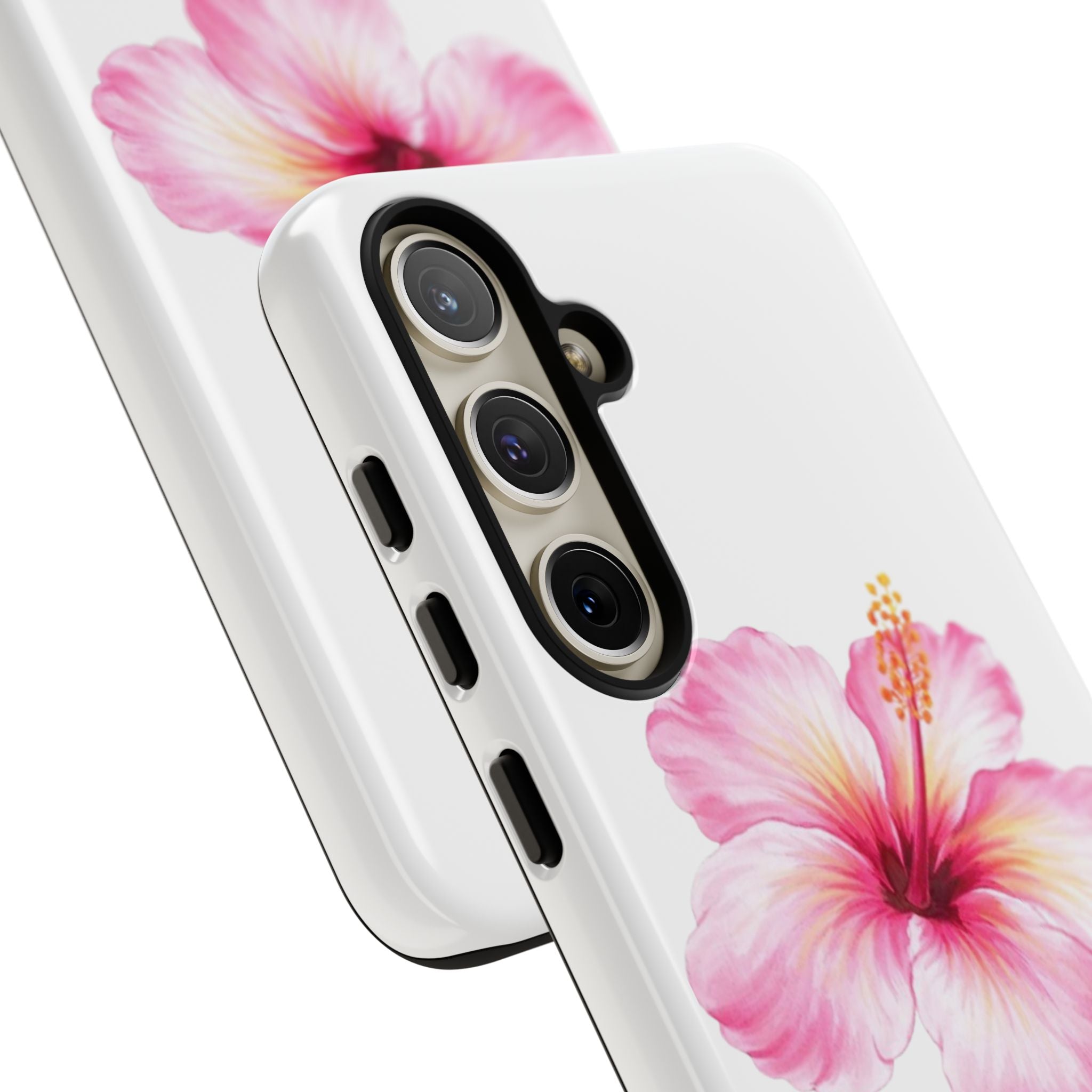 Personalized Hibiscus Phone Case — Custom Name Floral Tough Case- Pre Order