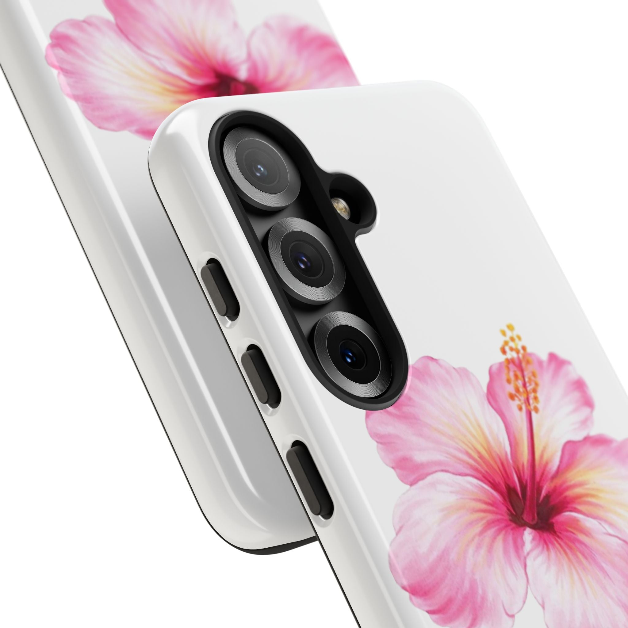 Personalized Hibiscus Phone Case — Custom Name Floral Tough Case- Pre Order