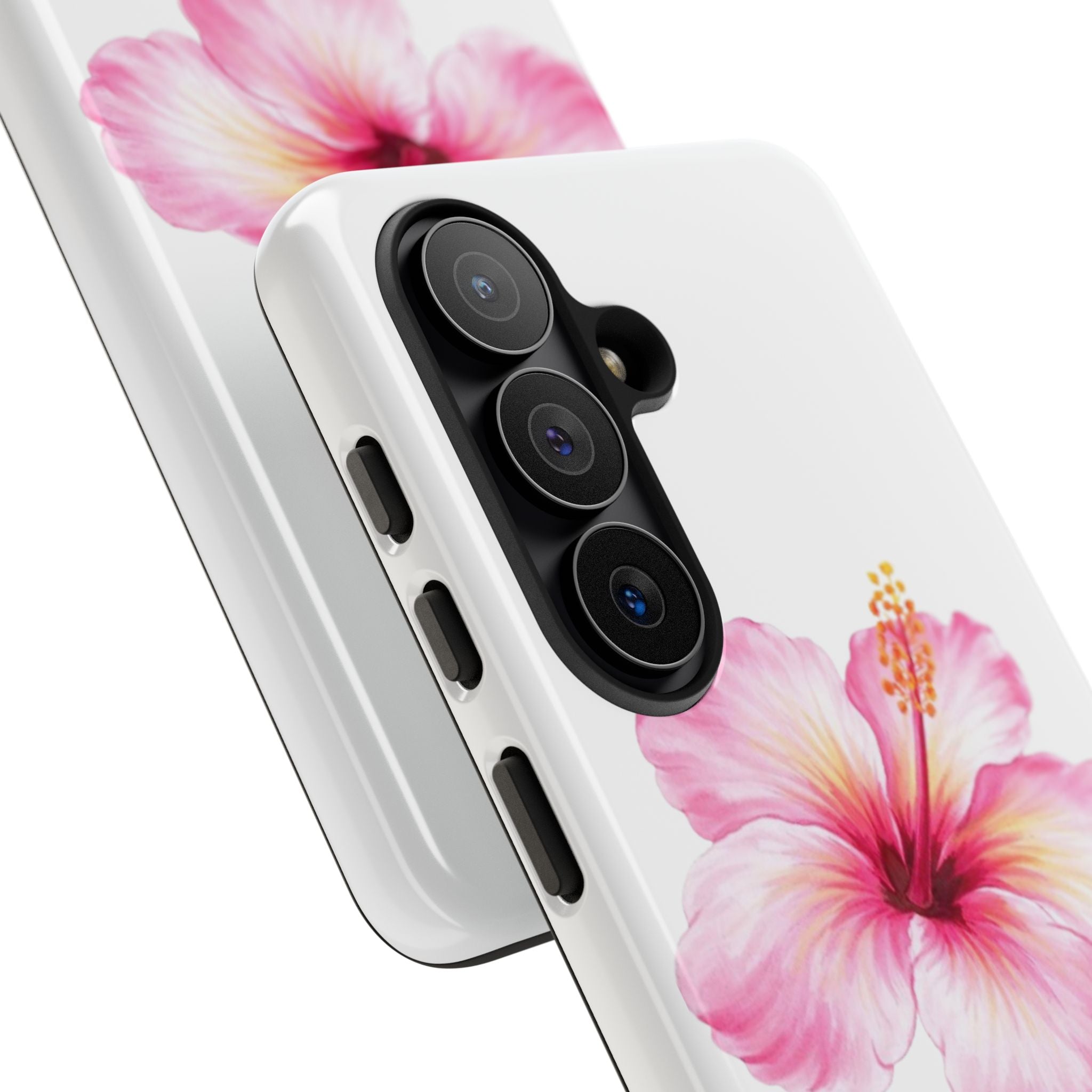 Personalized Hibiscus Phone Case — Custom Name Floral Tough Case- Pre Order