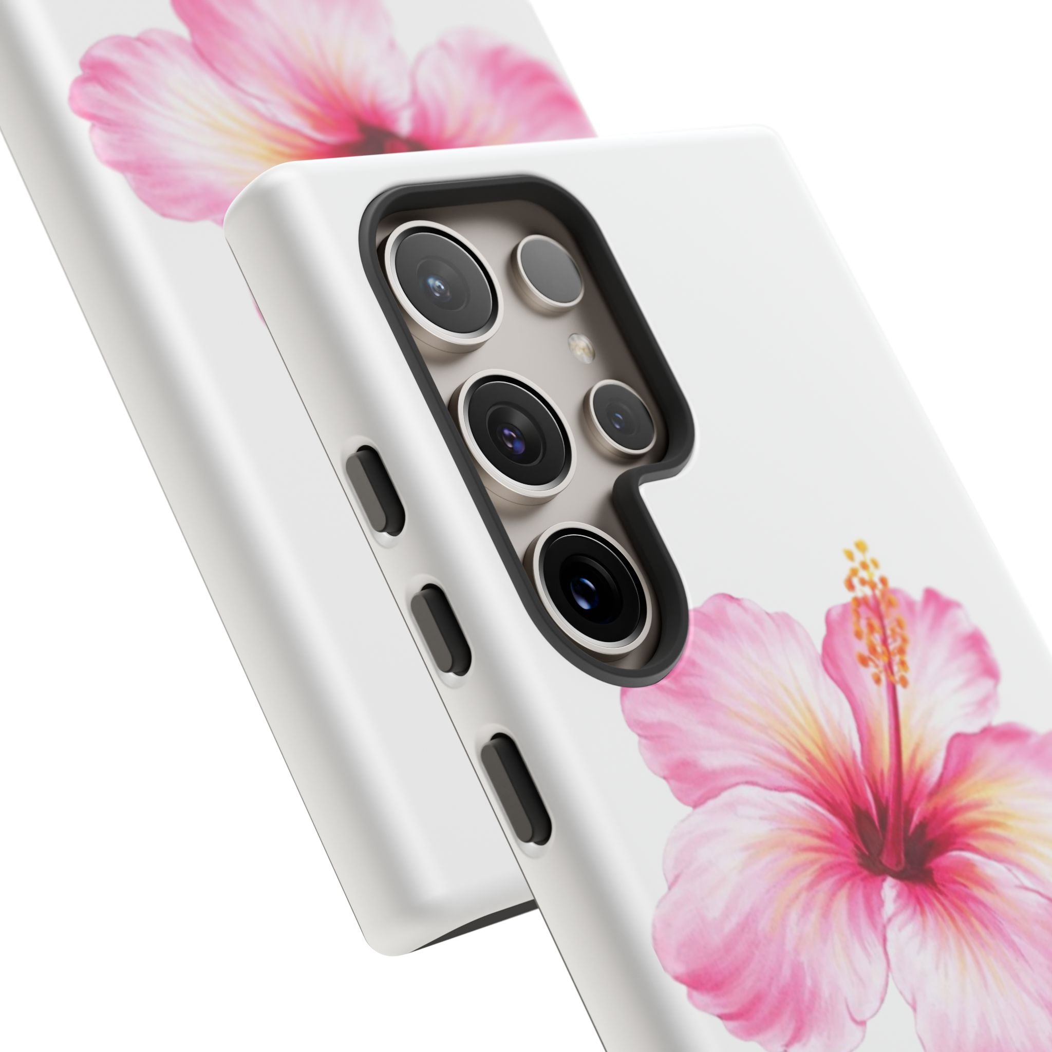 Personalized Hibiscus Phone Case — Custom Name Floral Tough Case- Pre Order