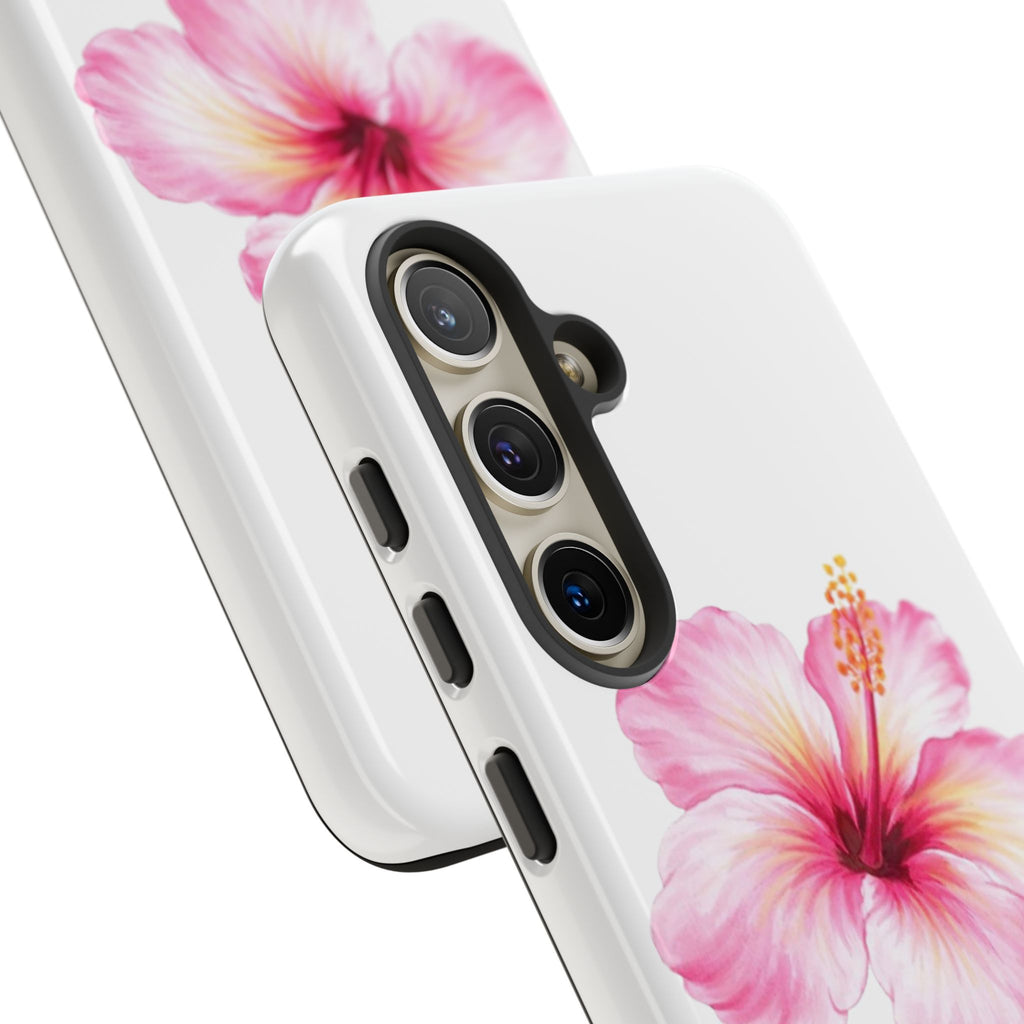 Personalized Hibiscus Phone Case — Custom Name Floral Tough Case- Pre Order