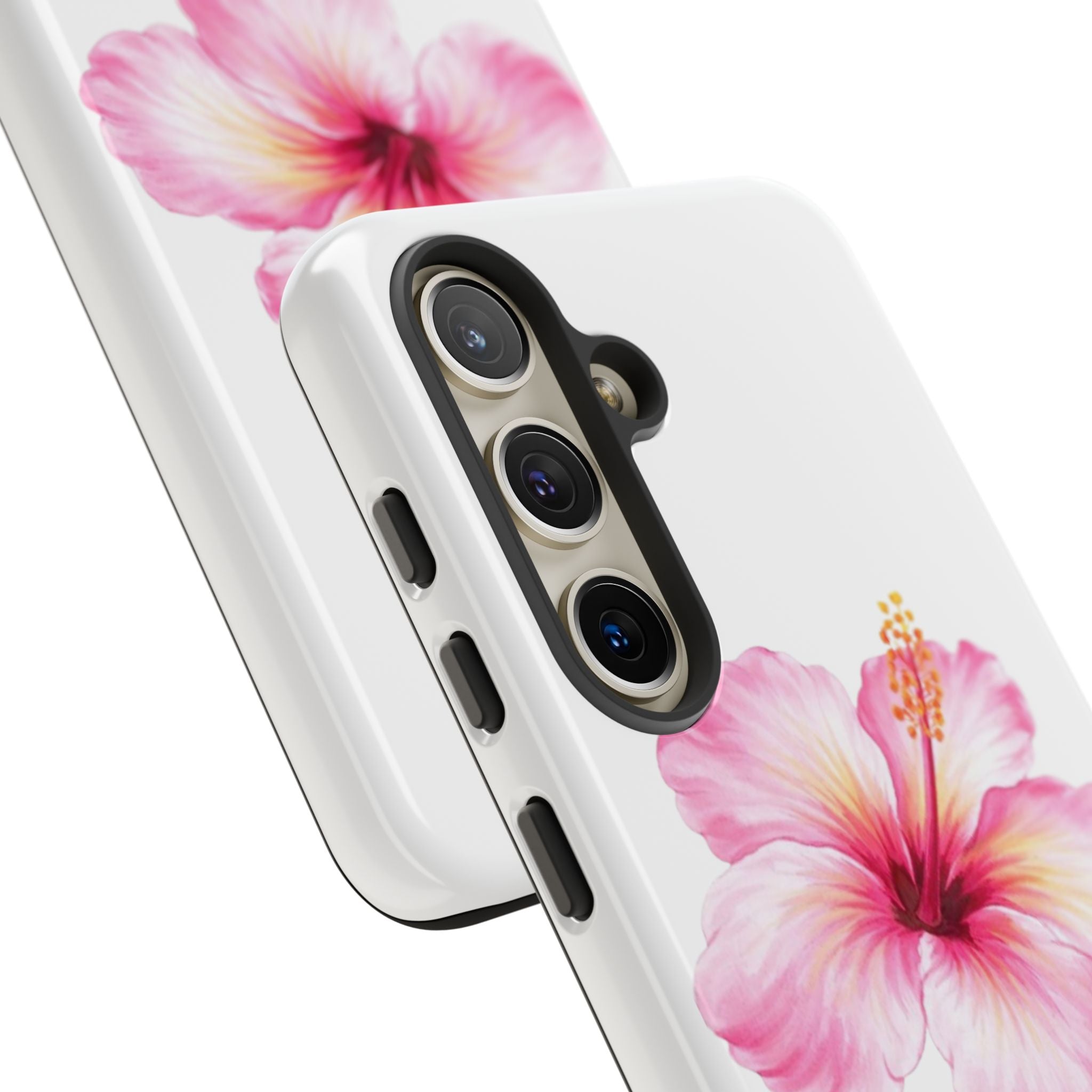 Personalized Hibiscus Phone Case — Custom Name Floral Tough Case- Pre Order