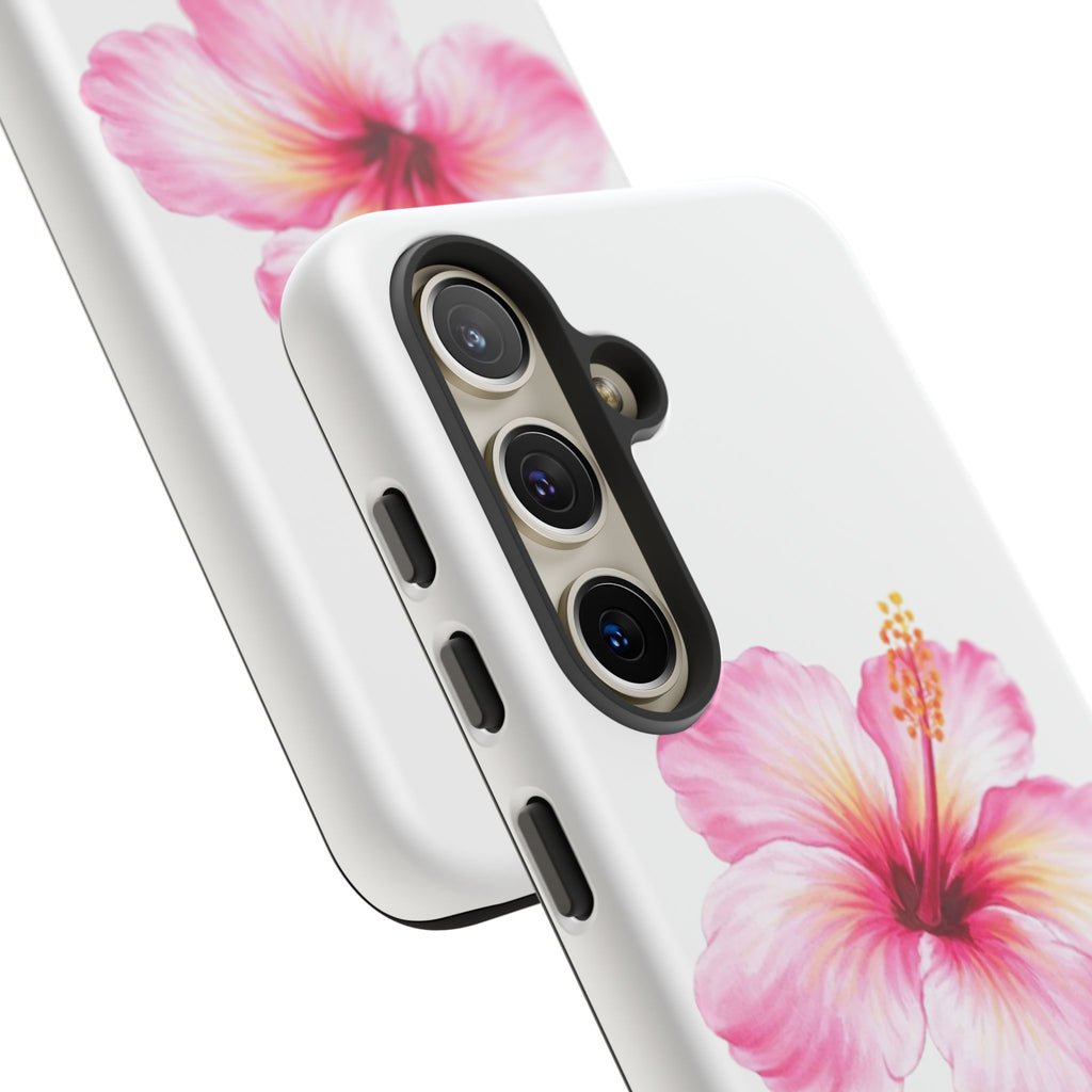 Personalized Hibiscus Phone Case — Custom Name Floral Tough Case- Pre Order