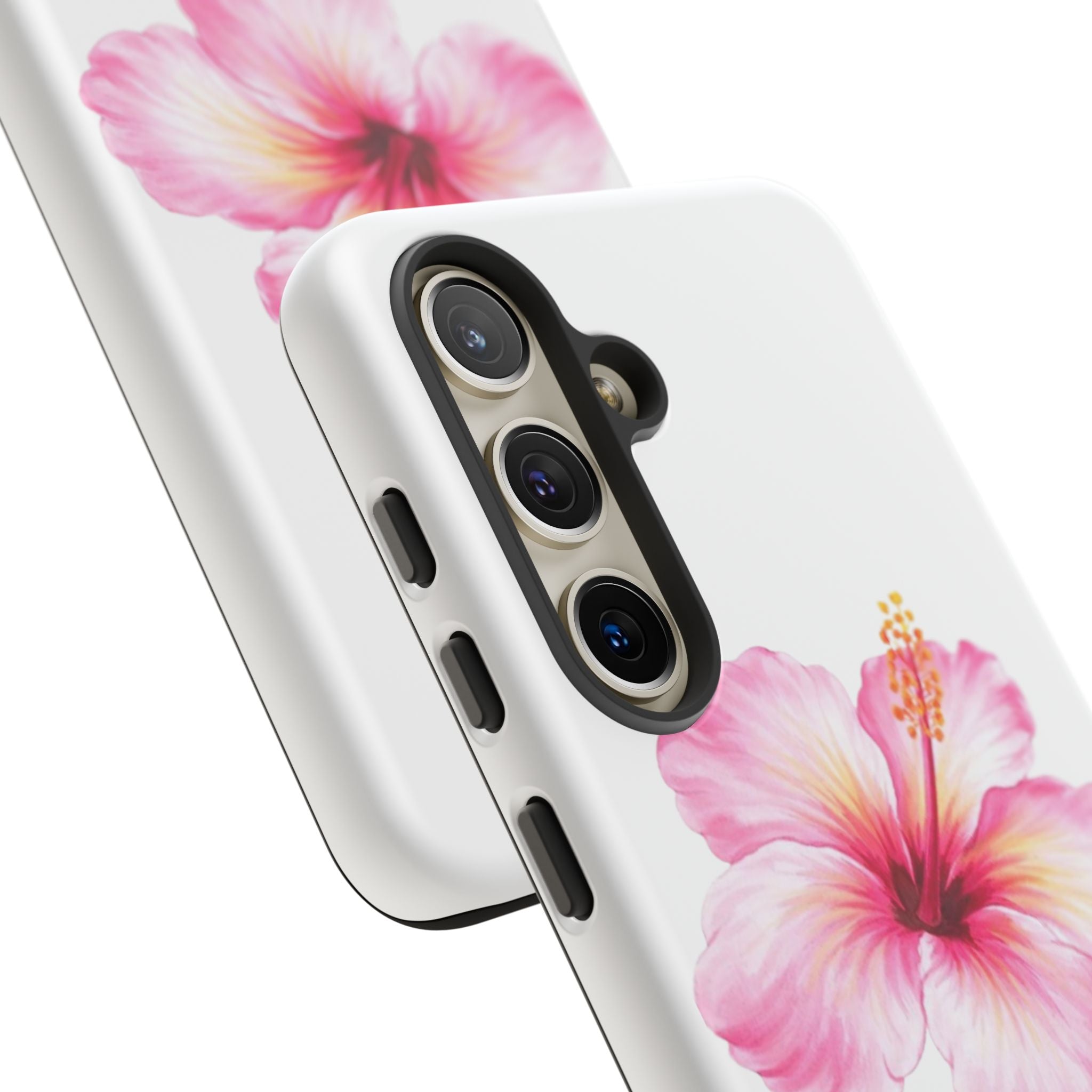 Personalized Hibiscus Phone Case — Custom Name Floral Tough Case- Pre Order