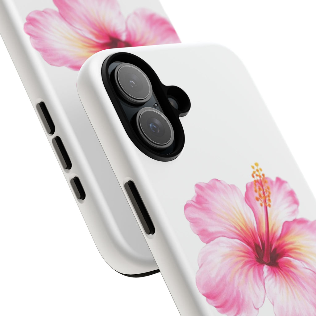Personalized Hibiscus Phone Case — Custom Name Floral Tough Case- Pre Order