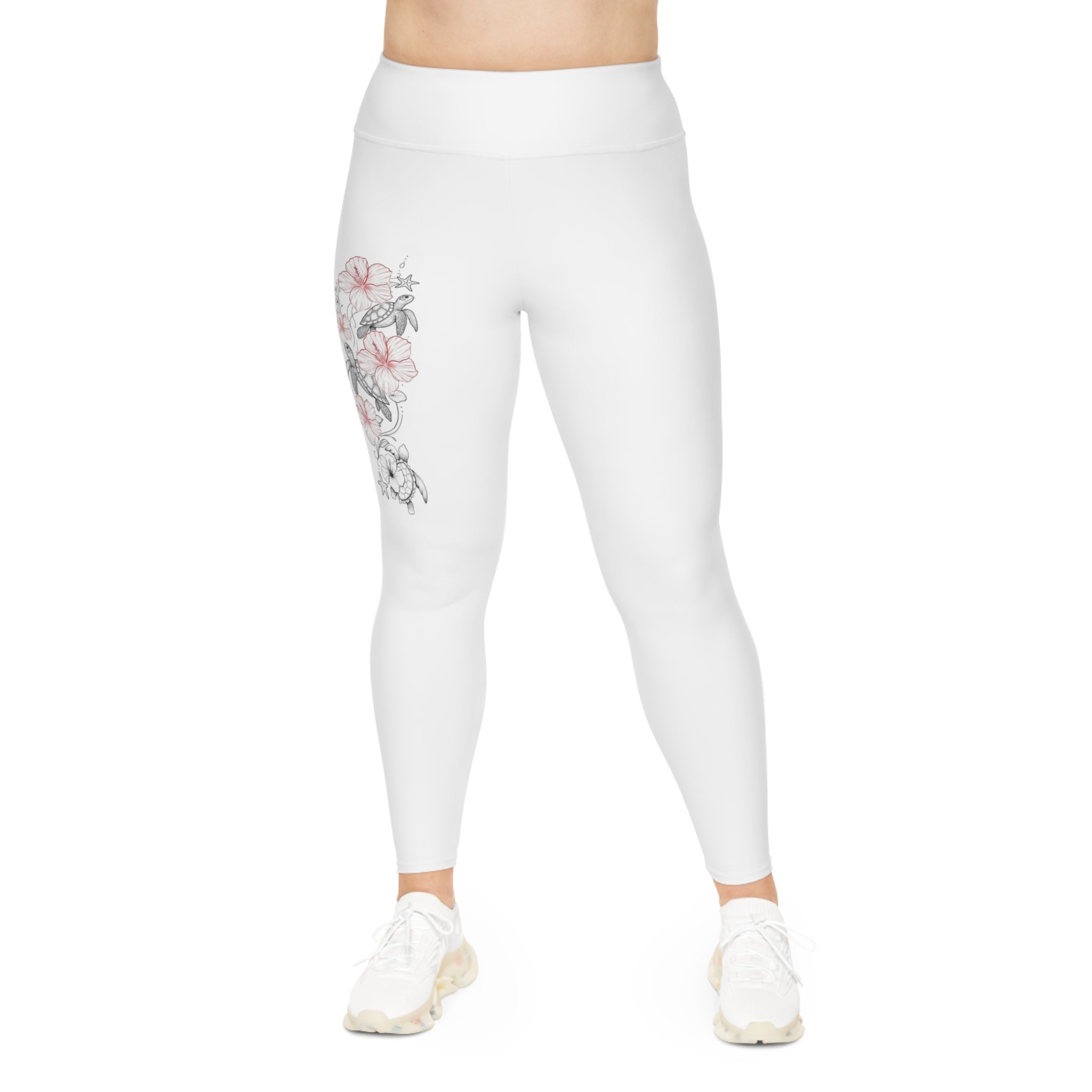 Plus Size Floral Leggings — Pre order