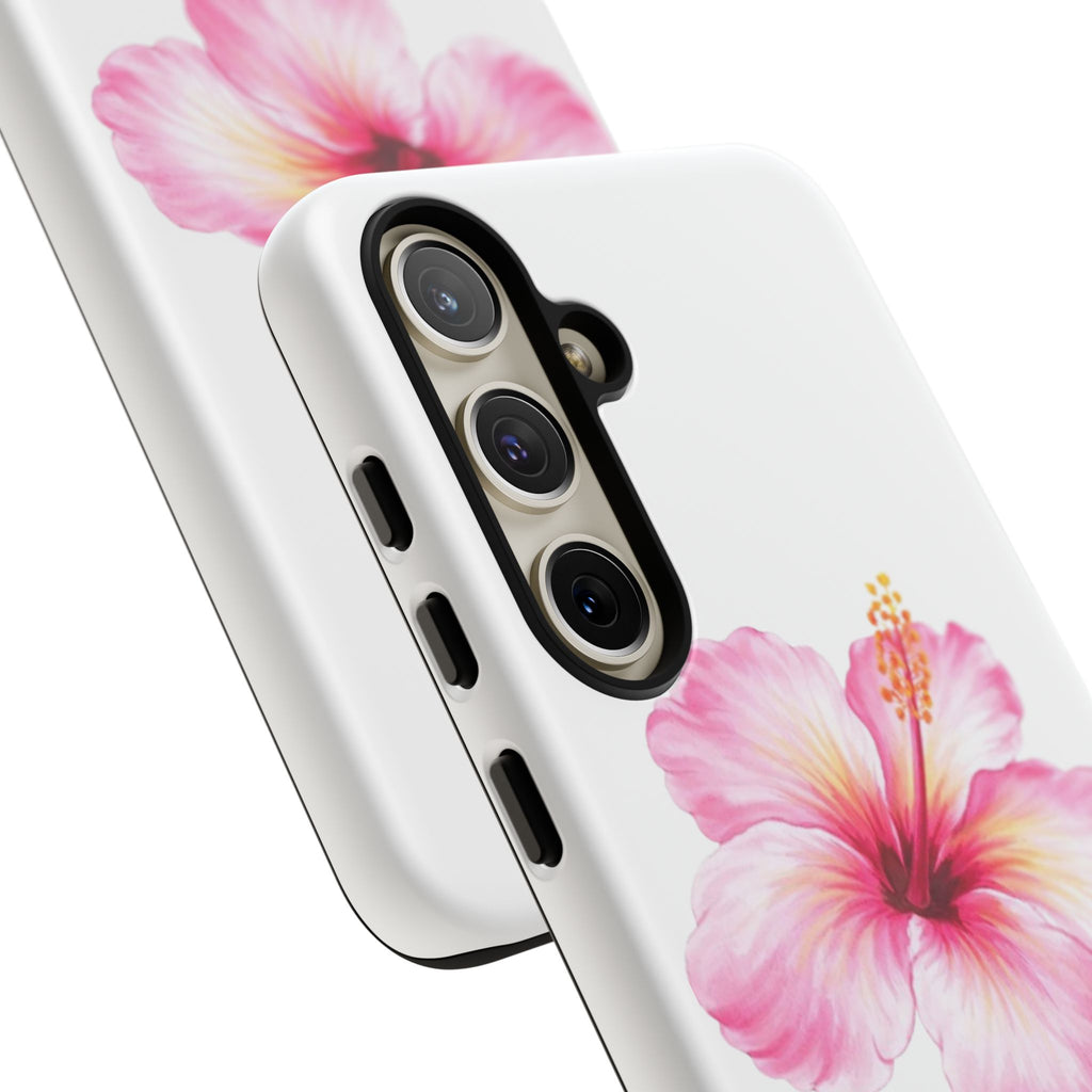 Personalized Hibiscus Phone Case — Custom Name Floral Tough Case- Pre Order