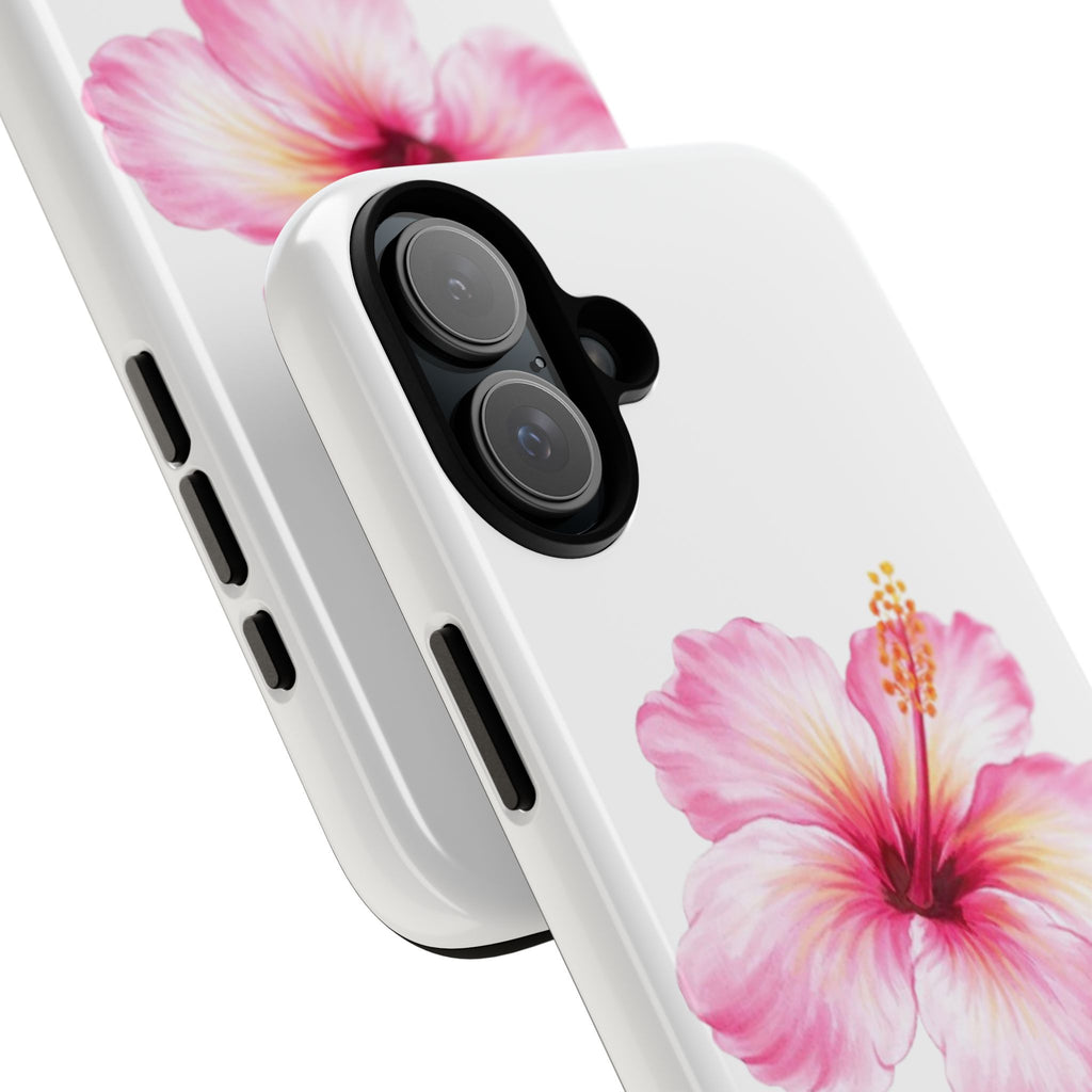 Personalized Hibiscus Phone Case — Custom Name Floral Tough Case- Pre Order