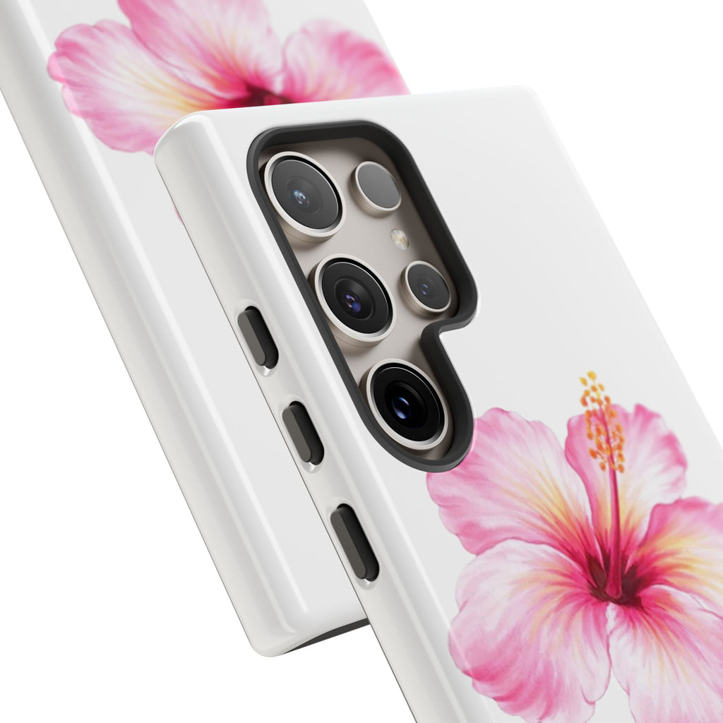 Personalized Hibiscus Phone Case — Custom Name Floral Tough Case- Pre Order