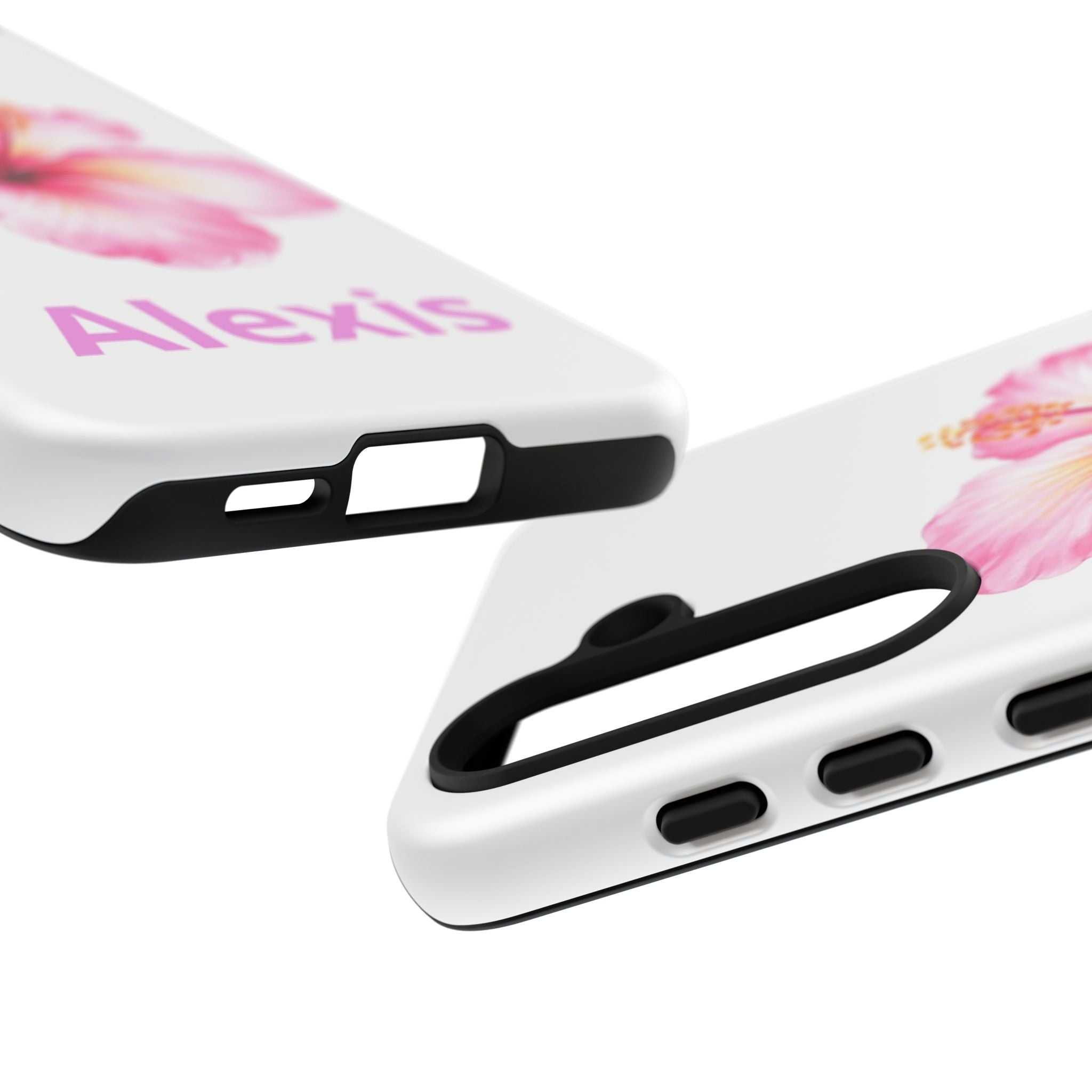 Personalized Hibiscus Phone Case — Custom Name Floral Tough Case- Pre Order