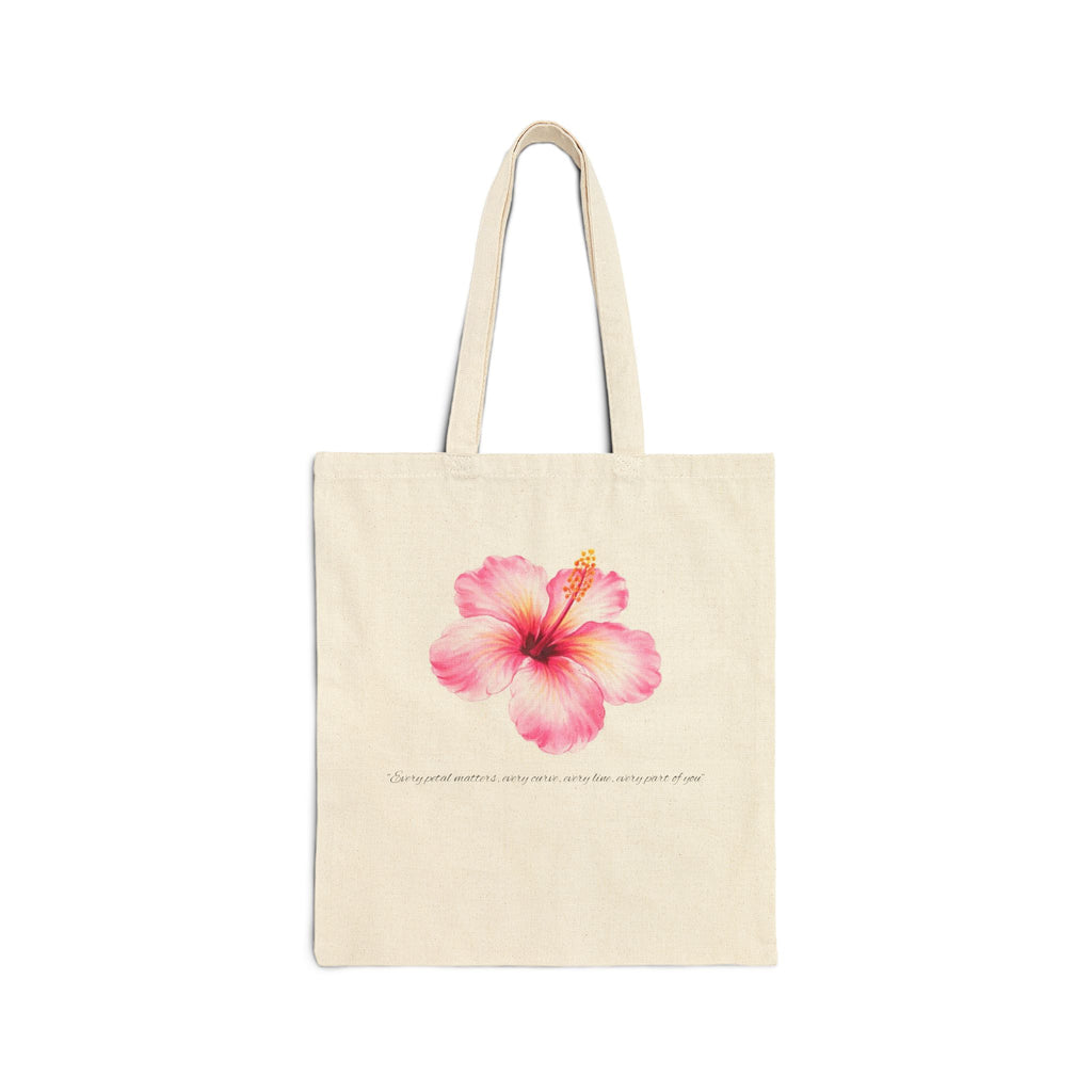 Hibiscus Bloom Cotton Canvas Tote- Pre Order
