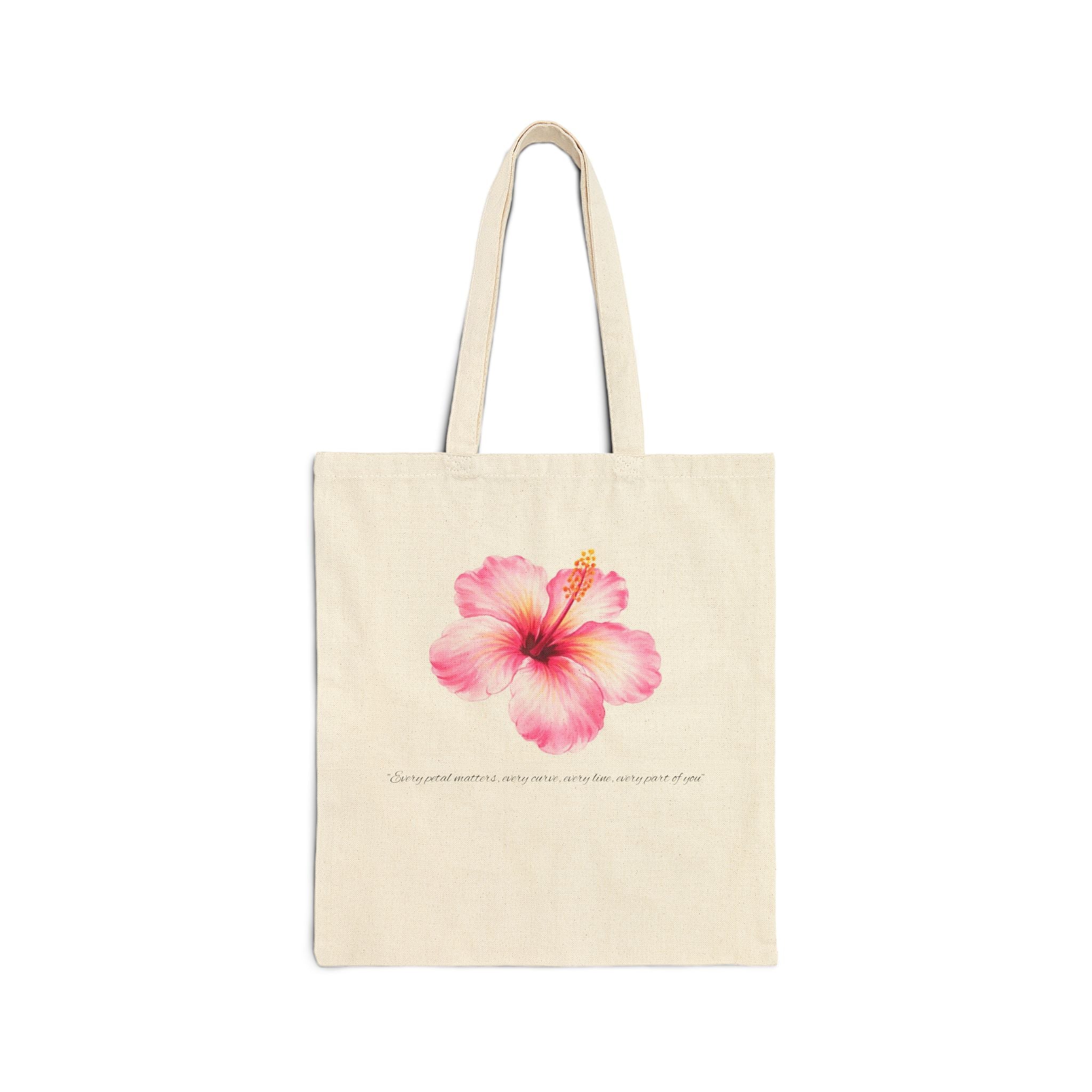 Hibiscus Bloom Cotton Canvas Tote- Pre Order