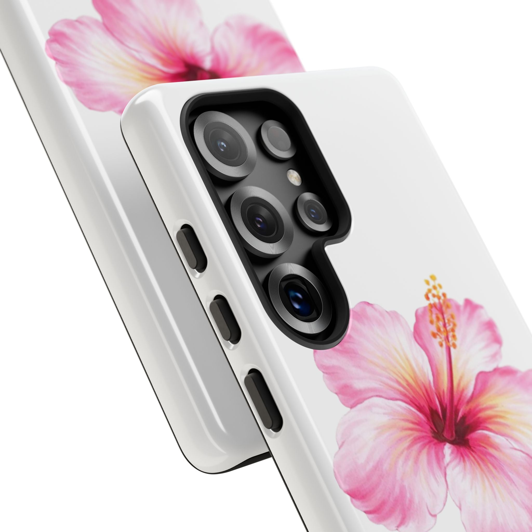 Personalized Hibiscus Phone Case — Custom Name Floral Tough Case- Pre Order