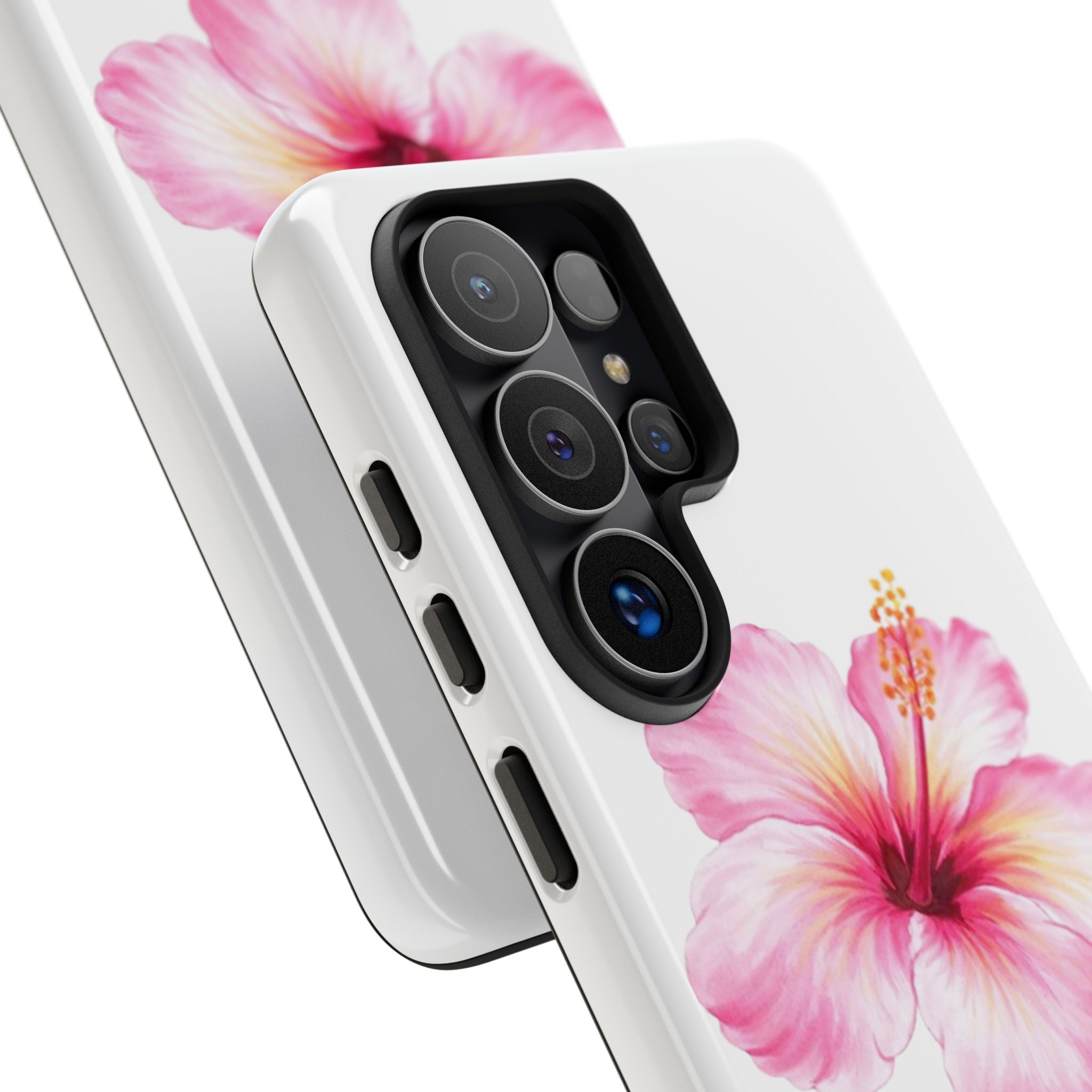 Personalized Hibiscus Phone Case — Custom Name Floral Tough Case- Pre Order