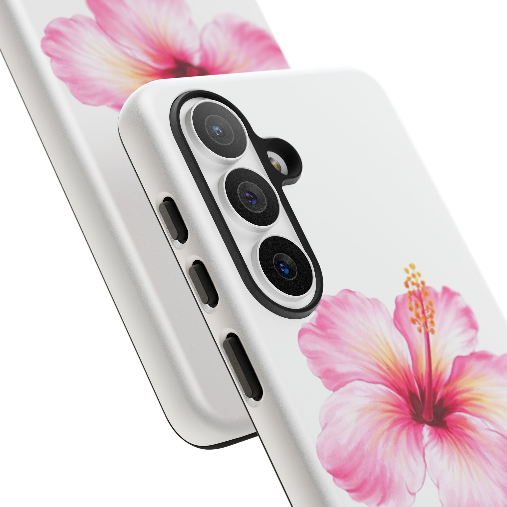 Personalized Hibiscus Phone Case — Custom Name Floral Tough Case- Pre Order