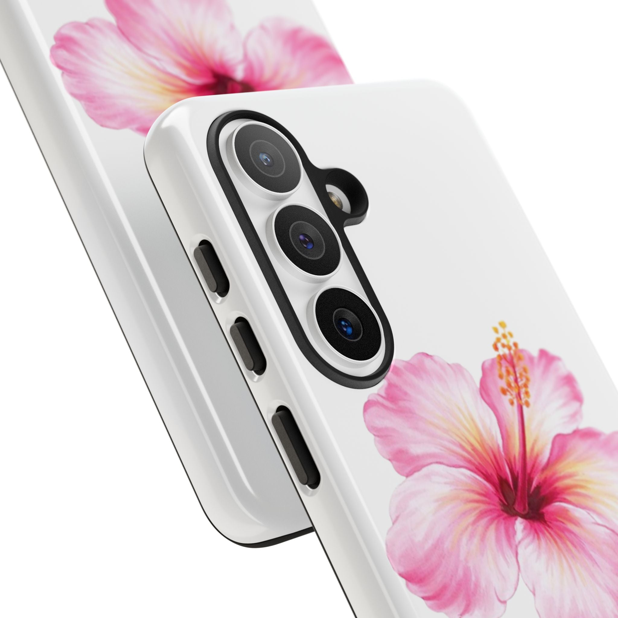 Personalized Hibiscus Phone Case — Custom Name Floral Tough Case- Pre Order