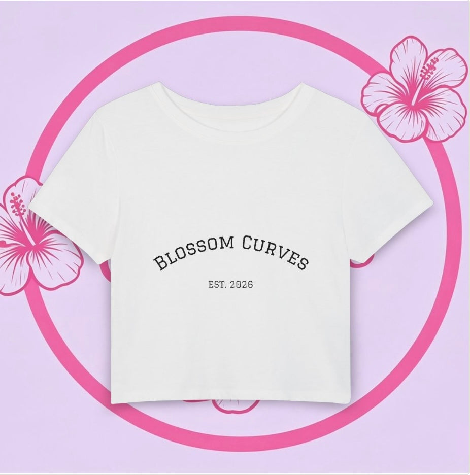 Floral Curvy Body Positivity Crop Top- Pre Order
