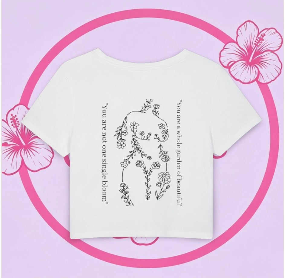 Floral Curvy Body Positivity Crop Top- Pre Order