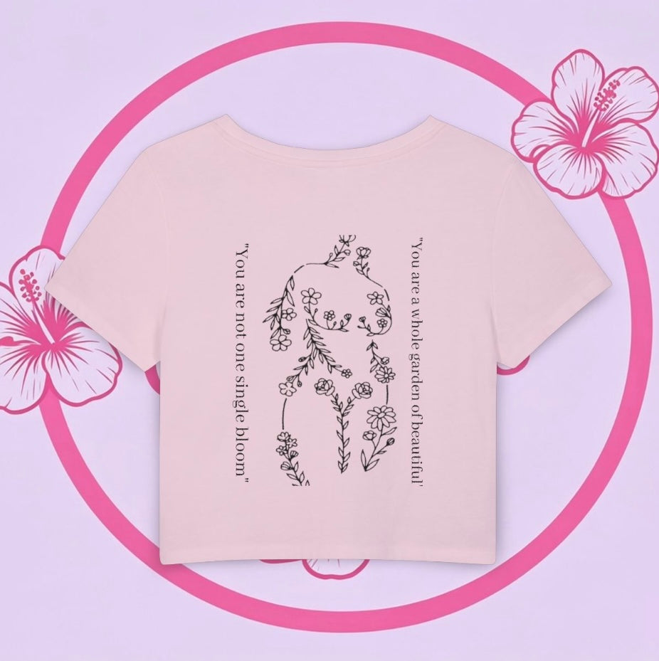 Floral Curvy Body Positivity Crop Top- Pre Order