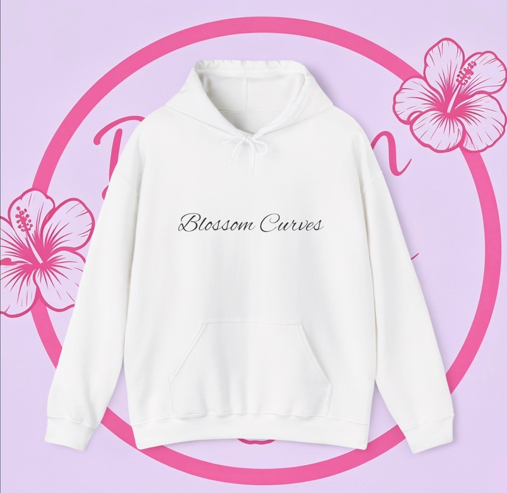 Blossom Curves Hibiscus Flower Hoodie