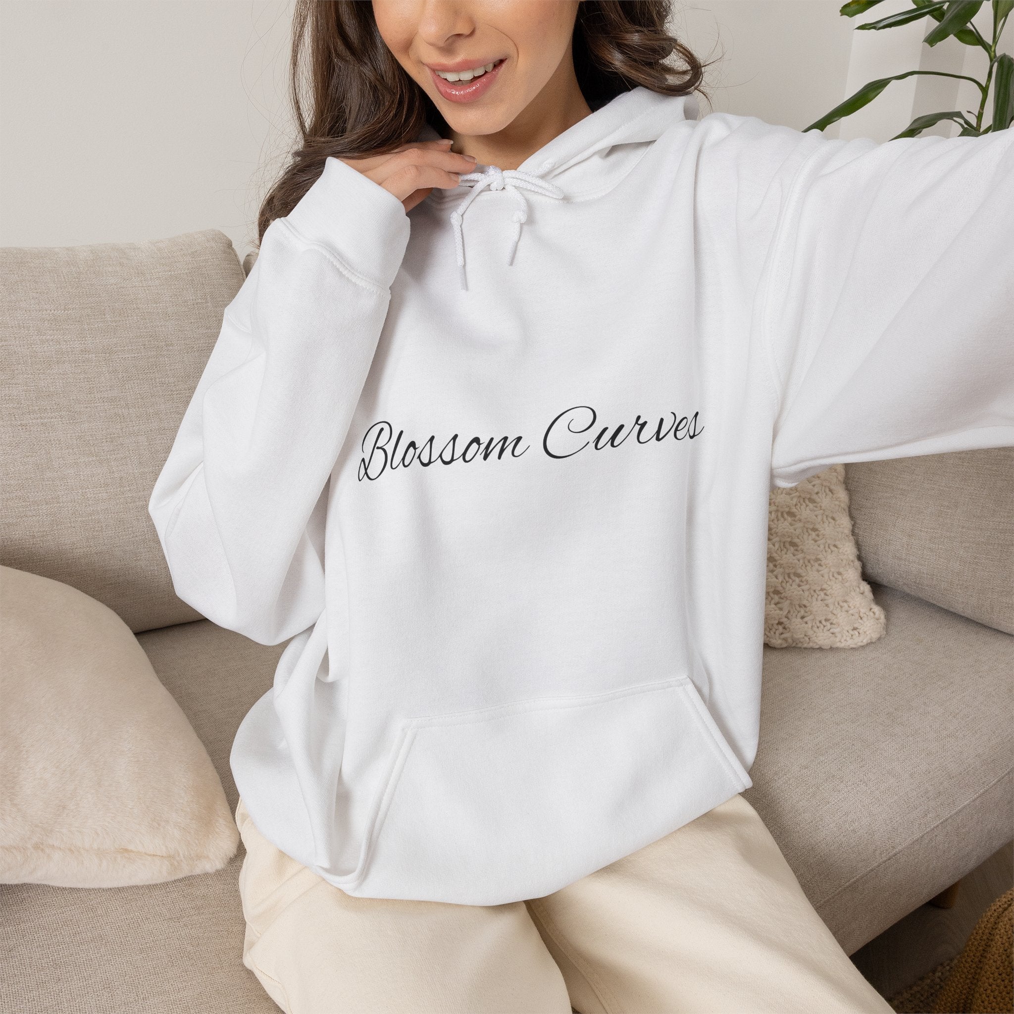 Blossom Curves Hibiscus Flower Hoodie